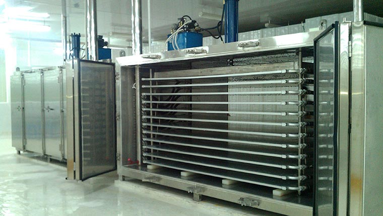 The main components of the contact freezer